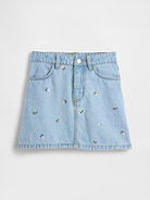 Image number 1 showing, Kids Embroidered Denim Skirt