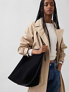 Image number 2 showing, Vegan Suede Bucket Bag