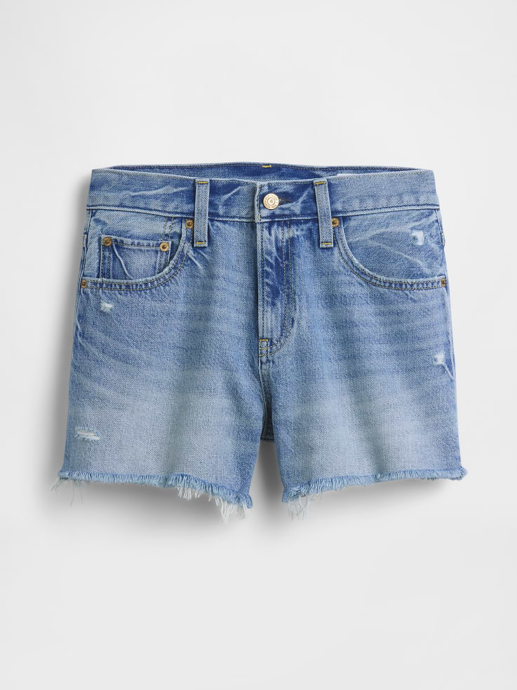 Image number 6 showing, 4" Mid Rise UltraSoft Relaxed Cutoff Shorts