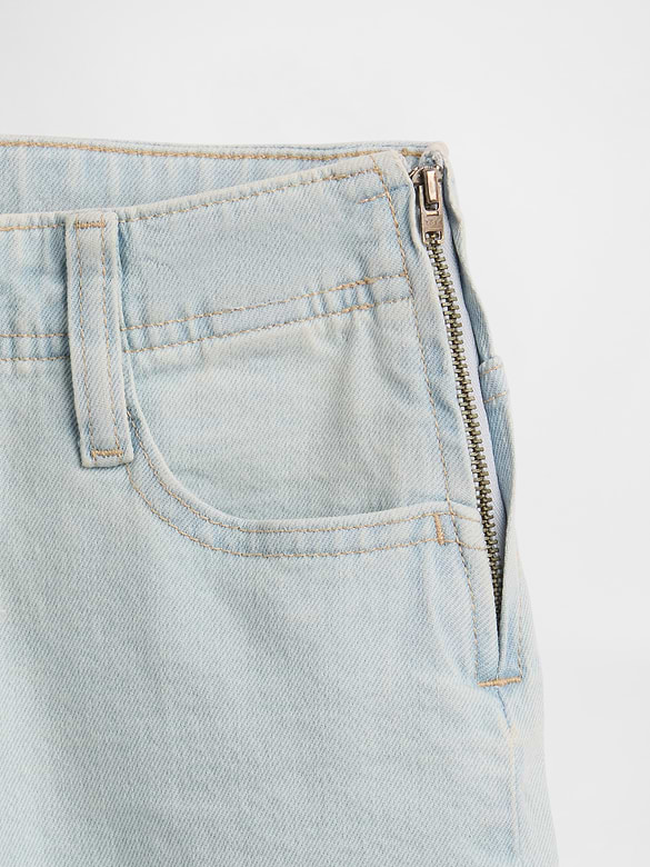 Kids Low Rise Lace-Up Relaxed Flare Jeans