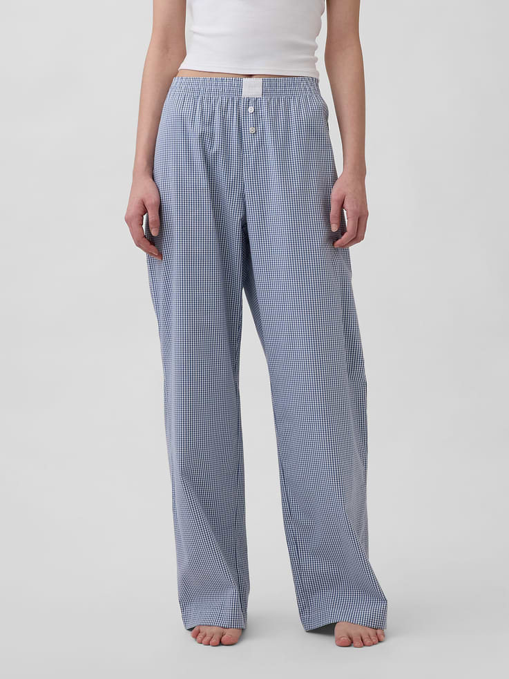 L'image numéro 2 présente Pantalon de pyjama en popeline