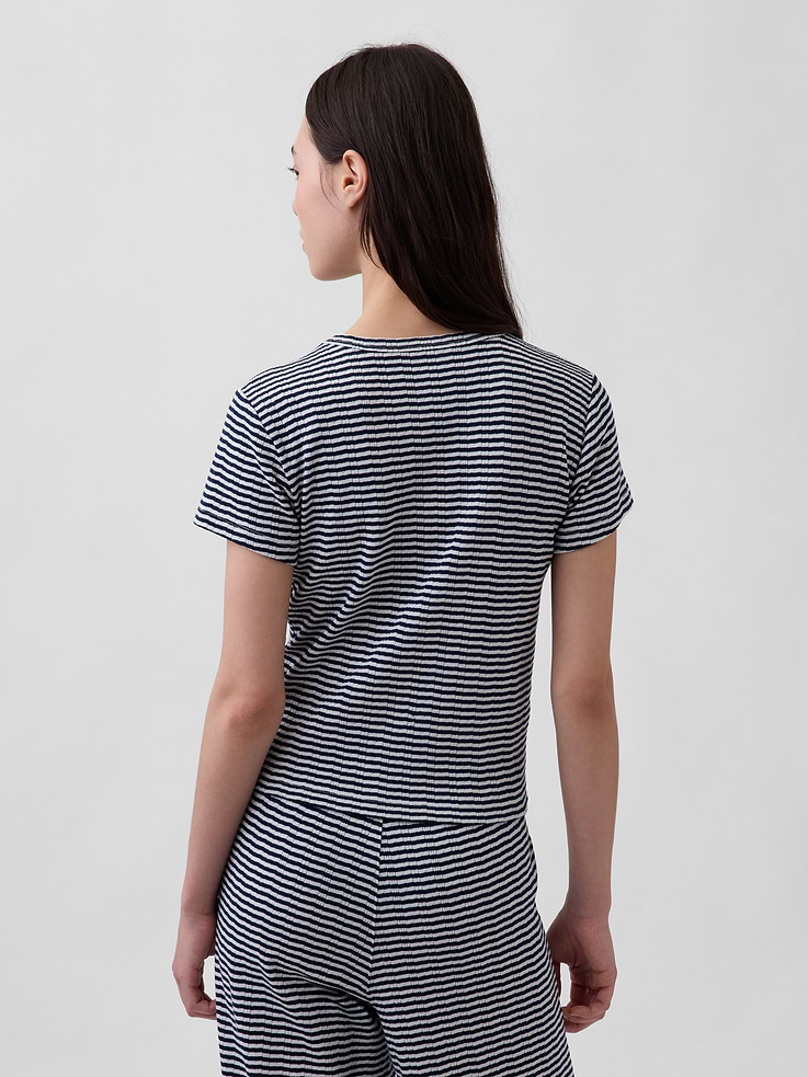 Image number 3 showing, Pointelle PJ T-Shirt