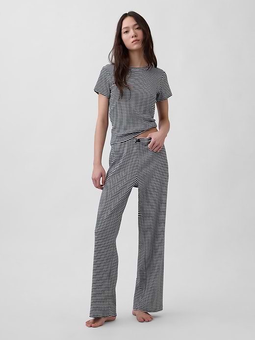 Pointelle PJ Pants - Navy blue & white stripe by Gap
