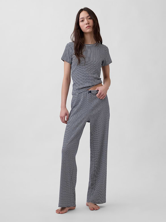 Pantalon de pyjama en tricot pointelle