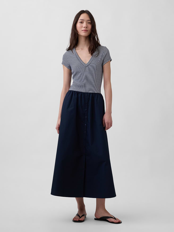 Image number 1 showing, Modern Mixed Media Maxi Dress