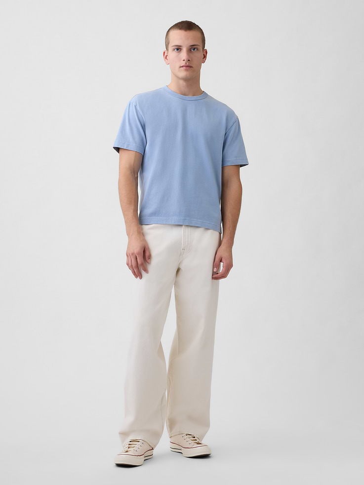 L'image numéro 2 présente T-shirt court en tissu épais pour Adulte