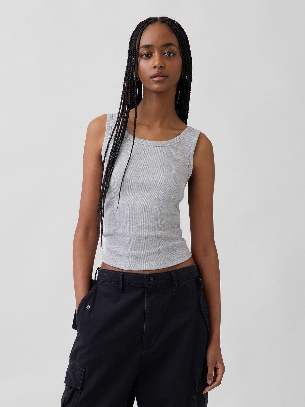 Rib Scoop Tank Top