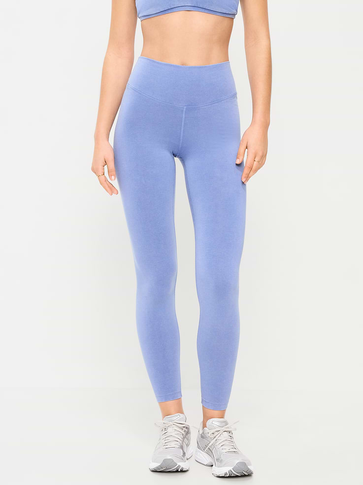 Image number 1 showing, High-Waisted PowerChill 7/8 Cotton Leggings
