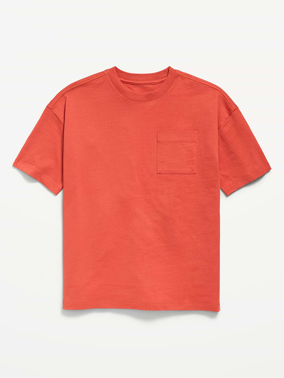 T-shirt surdimensionné à poche à logo imprimé pour garçon