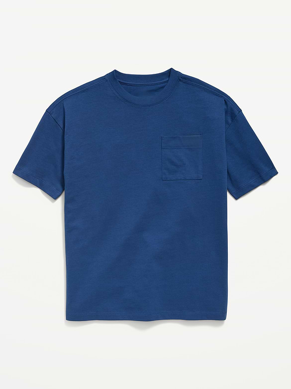 Oversized Logo-Graphic Pocket T-Shirt for Boys