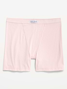 Image number 4 showing, High-Waisted Ribbed Boyshort Briefs -- 3-inch inseam