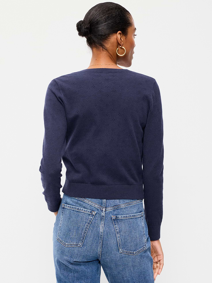 Image number 2 showing, SoSoft Lite Cropped Pointelle Cardigan