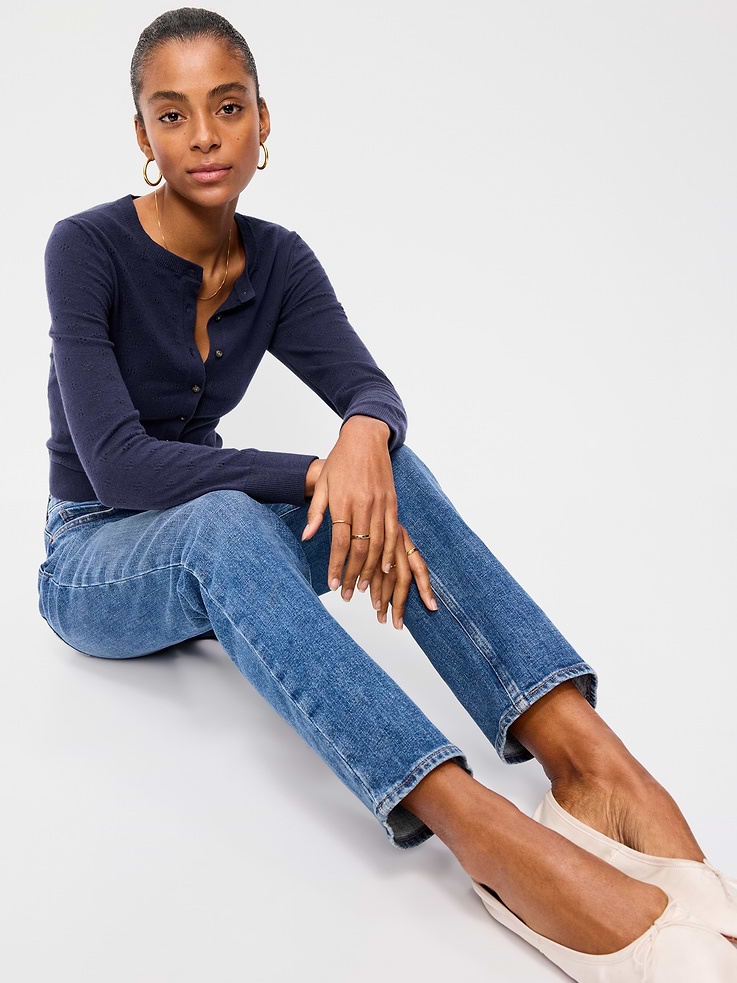 Image number 3 showing, SoSoft Lite Cropped Pointelle Cardigan
