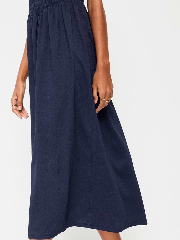 Image number 5 showing, Fit & Flare Lightweight Smocked-Bodice Midi Dress