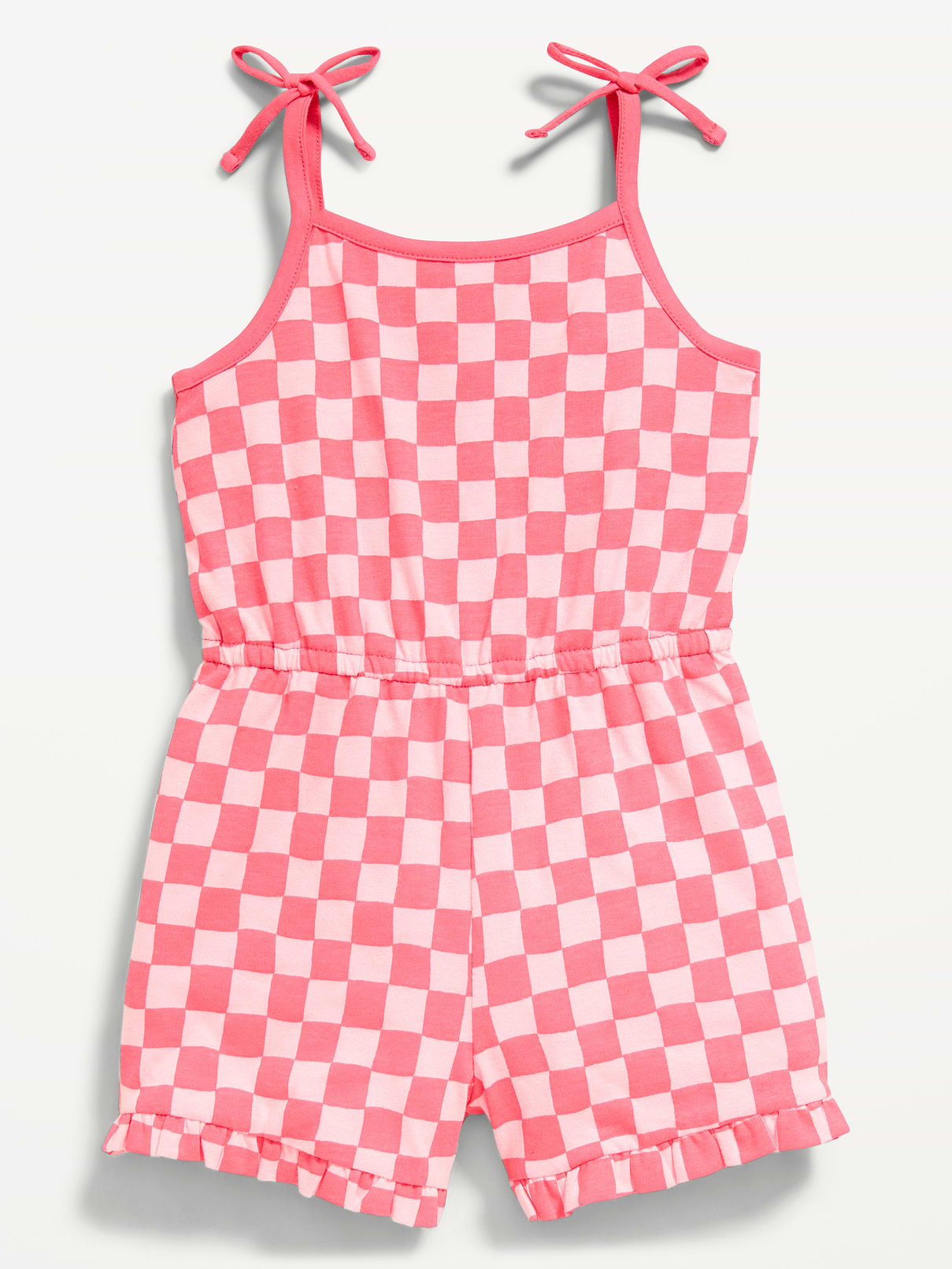 L'image numéro 1 présente Barboteuse sans manches à motif avec boucle à nouer pour toute-petite