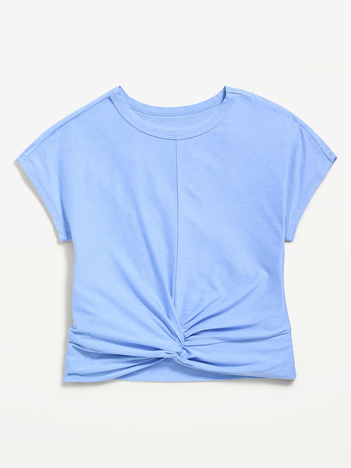 Image number 3 showing, CloudMotion Short-Sleeve Front-Knot T-Shirt for Girls