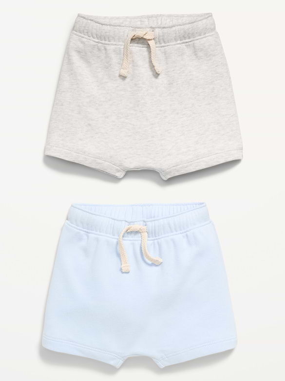 French Terry Unisex Shorts 2-Pack for Baby