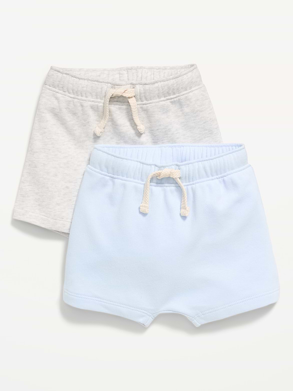 French Terry Unisex Shorts 2-Pack for Baby