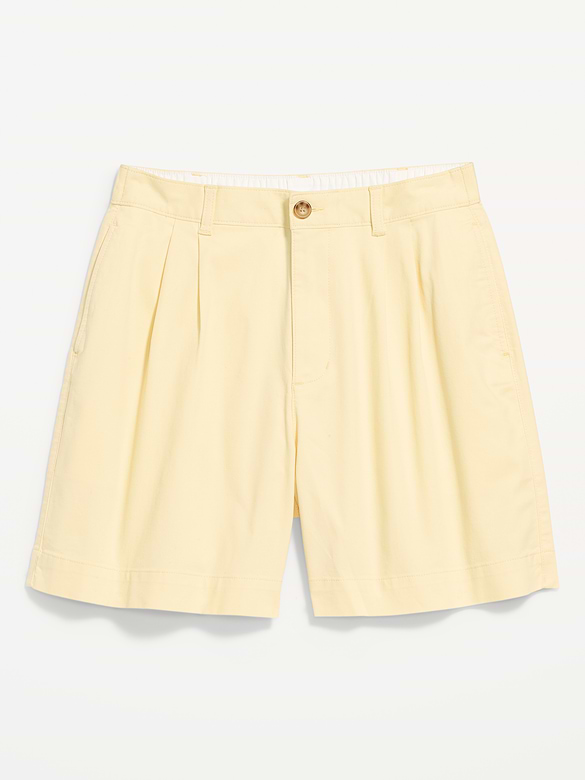 Short chino authentique à taille haute, entrejambe de 4 cm