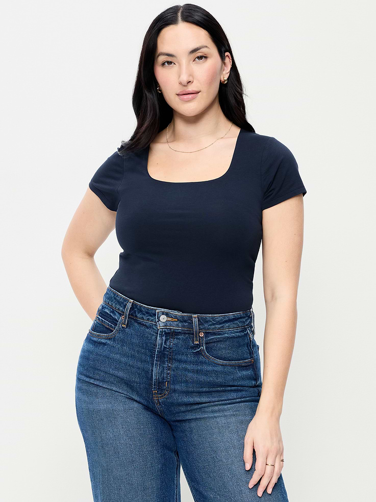 Image number 6 showing, Hug Double-Layer Scoop-Neck Top