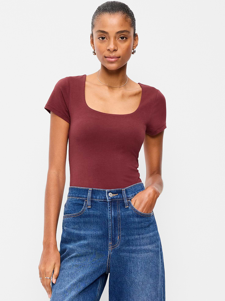 Image 1 of 9, scoop neck, short sleeves, Product #885976