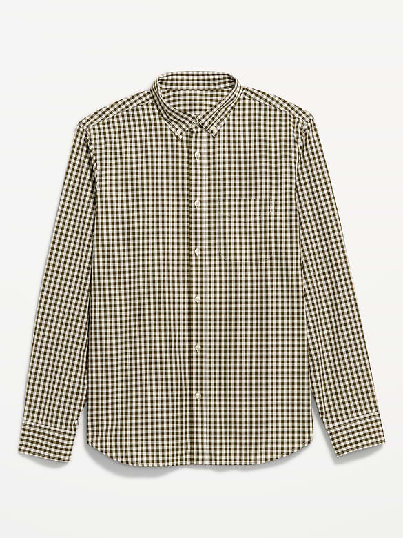 Classic Fit Everyday Plaid Poplin Shirt