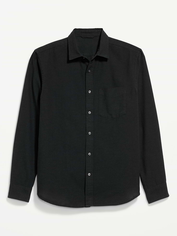 Image 4 of 4, Classic Fit Linen-Blend Shirt