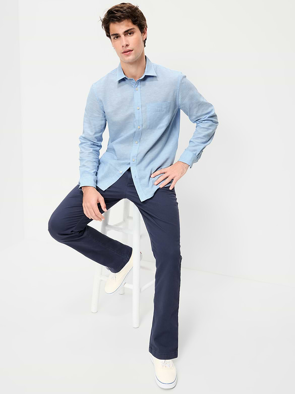 Classic Fit Linen-Blend Shirt