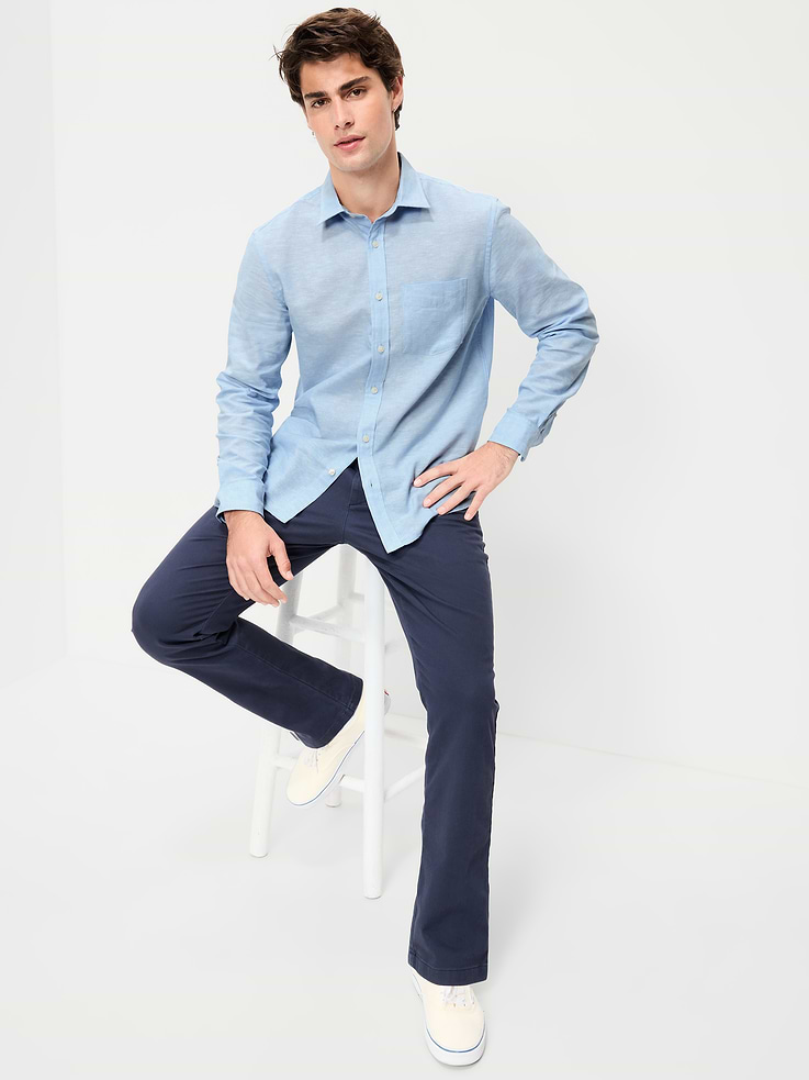 Image number 3 showing, Classic Fit Linen-Blend Shirt