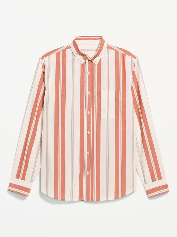 Chemise passe-partout coupe classique en popeline à rayures