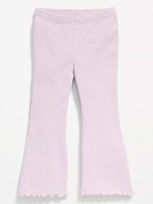 L'image numéro 1 présente Legging côtelé évasé pour toute-petite fille