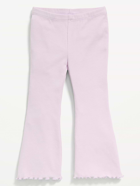 Ribbed Ribbed Flared Leggings for Toddler Girls under $10 clearance