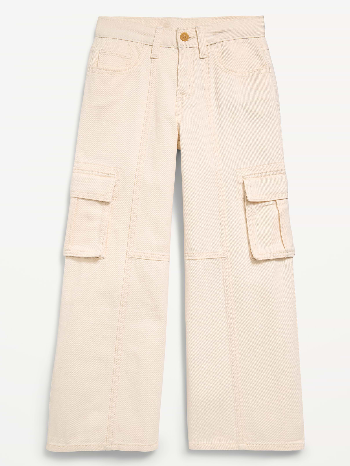 Image number 1 showing, Super Baggy Wide-Leg Cargo Twill Pants for Girls
