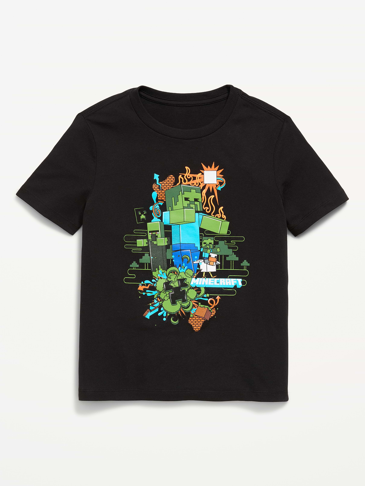 Image number 1 showing, Minecraft™ Gender-Neutral Graphic T-Shirt for Kids