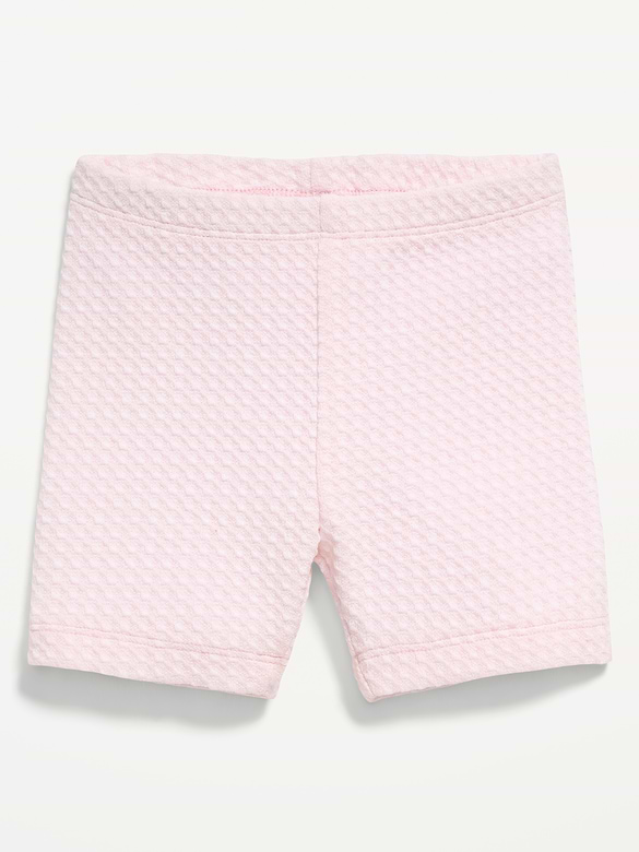 Textured Biker Shorts for Toddler Girls