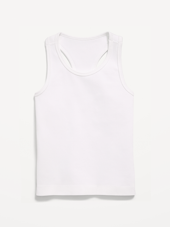 Fitted Seamless Ribbed Racerback Performance Top for Girls