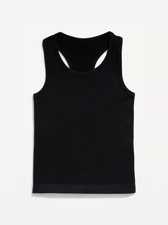 Fitted Seamless Ribbed Racerback Performance Top for Girls