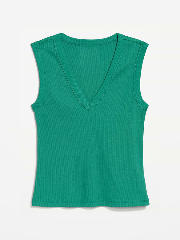 Snug Crop V-Neck Tank Top