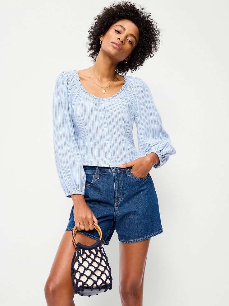Image number 3 showing, Long-Sleeve Button-Down Top