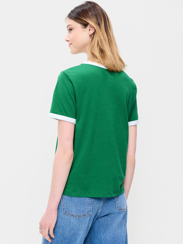 Image number 2 showing, EveryWear Crew-Neck Graphic Ringer T-Shirt