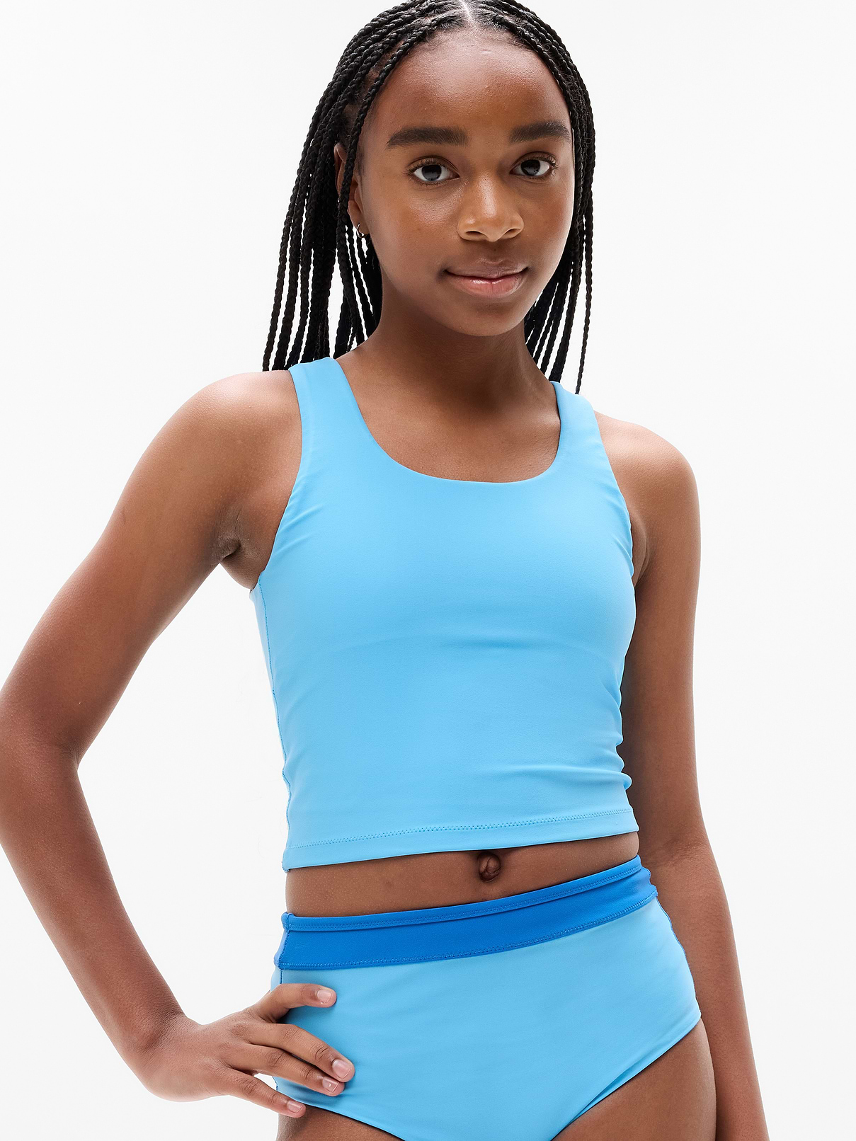 Image number 1 showing, Athleta Girl Scoop Neck Tankini
