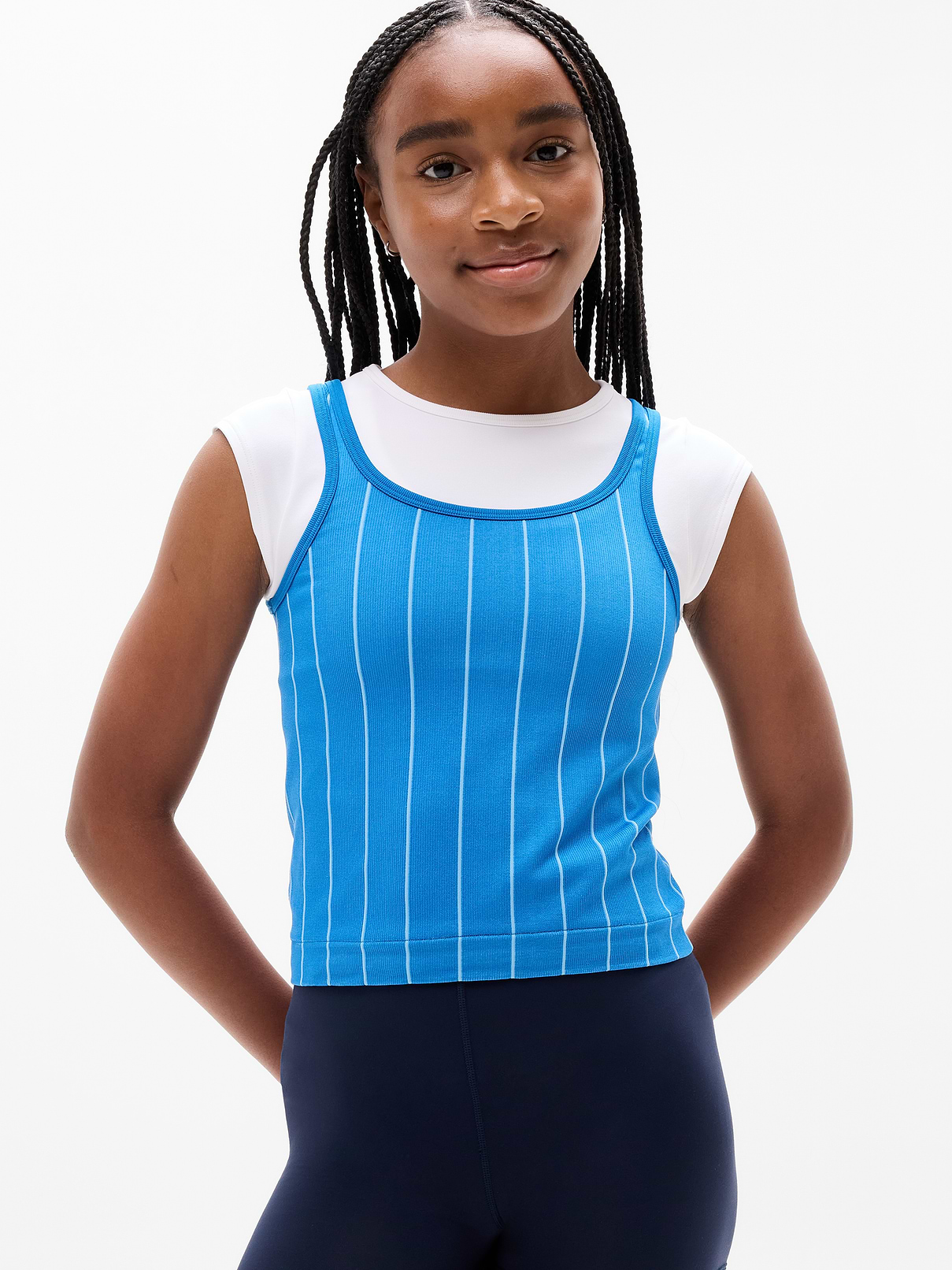 Athleta Girl Rise Above Rib Double Up Tee