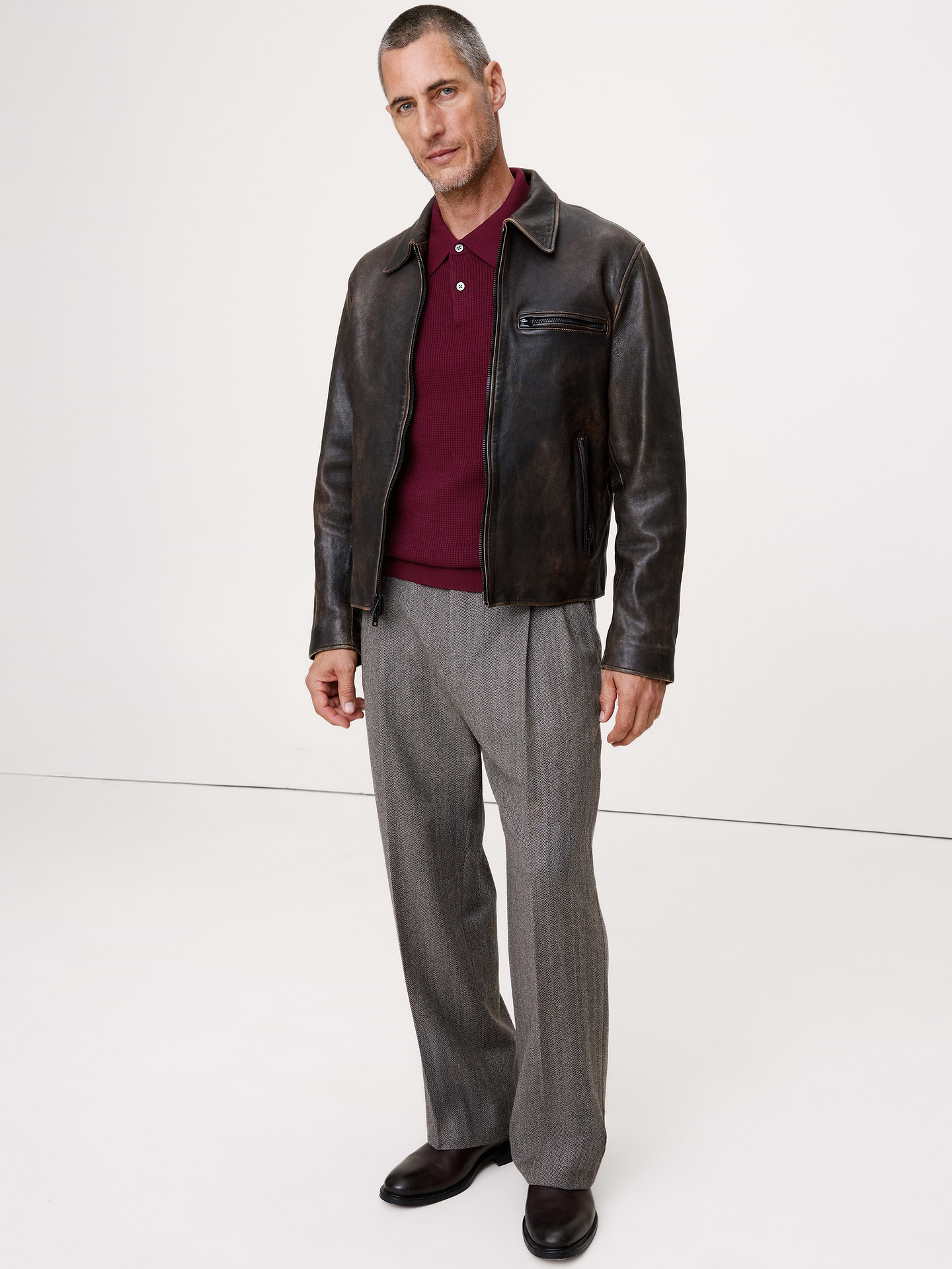 Image number 3 showing, Merino Waffle-Knit Sweater Polo