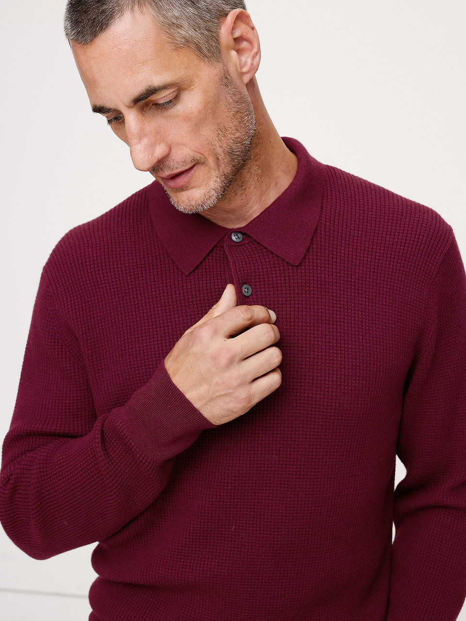 sweater for dress shirt Women's 100% Cotton Knit Button Down This sweater is as comfortable as our polos  truly the perfect pair Men's Outfit: Navy Crew-neck Sweater,
