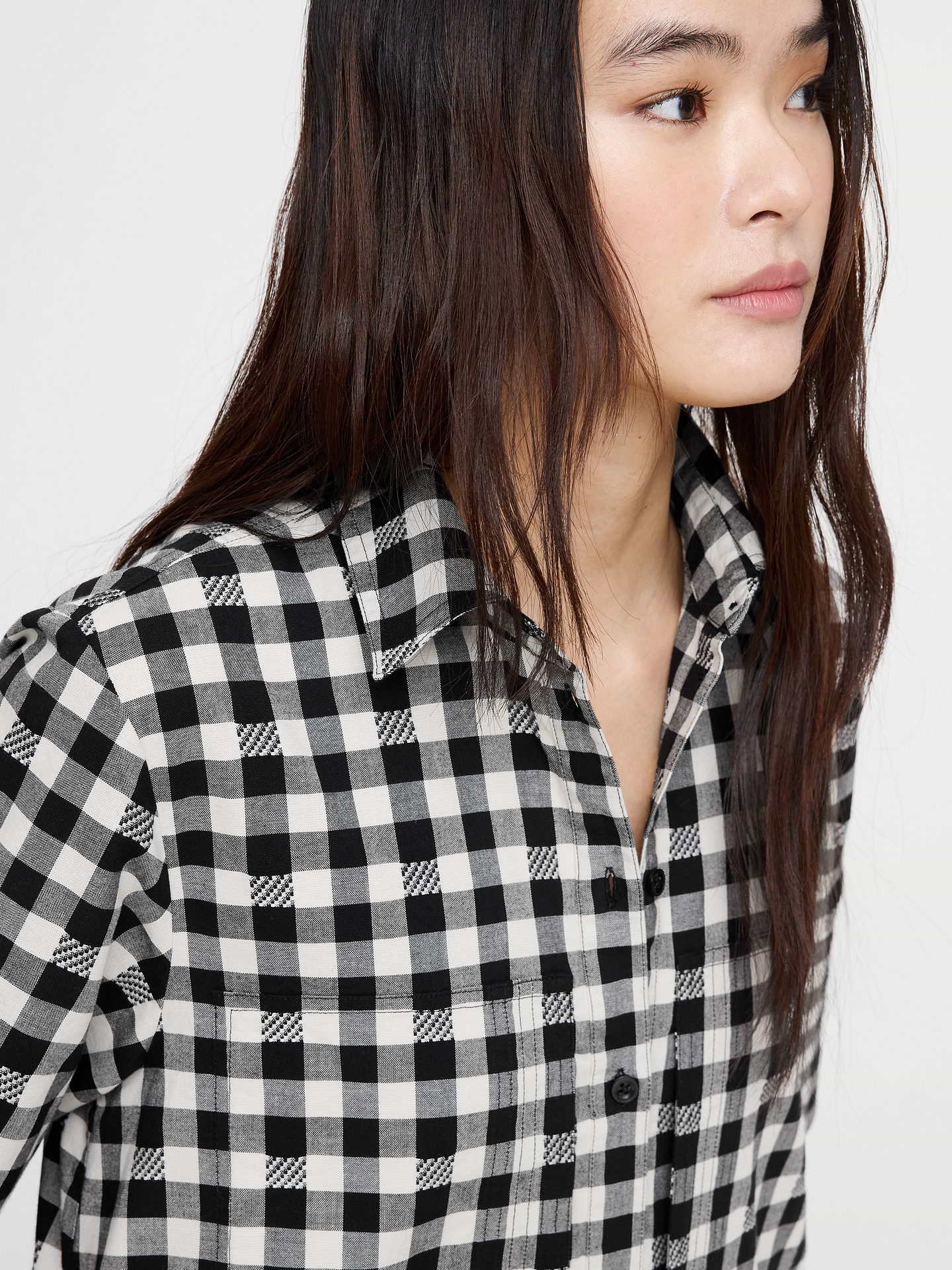 Image number 4 showing, Cotton Poplin Trapeze Mini Shirt Dress