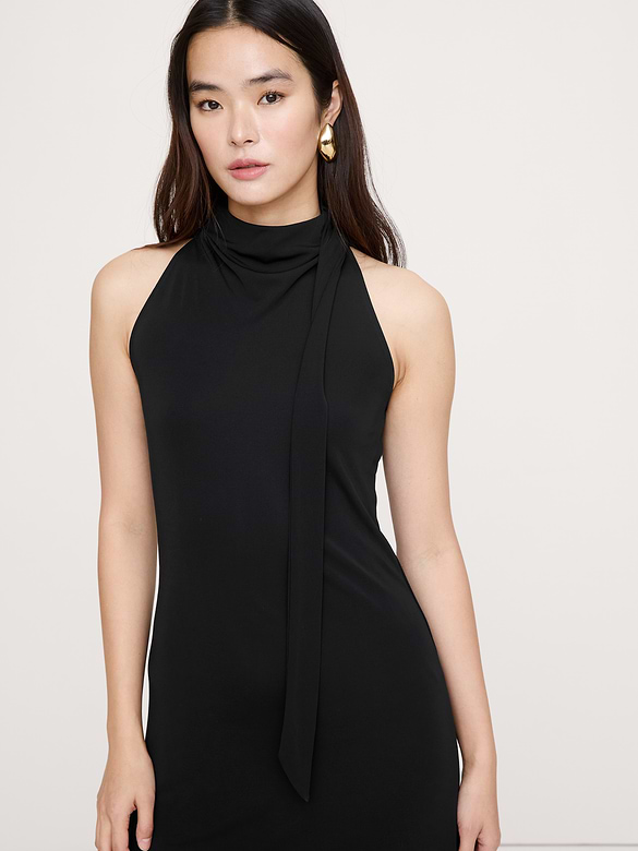 Matte Jersey Cowl-Neck Maxi Dress
