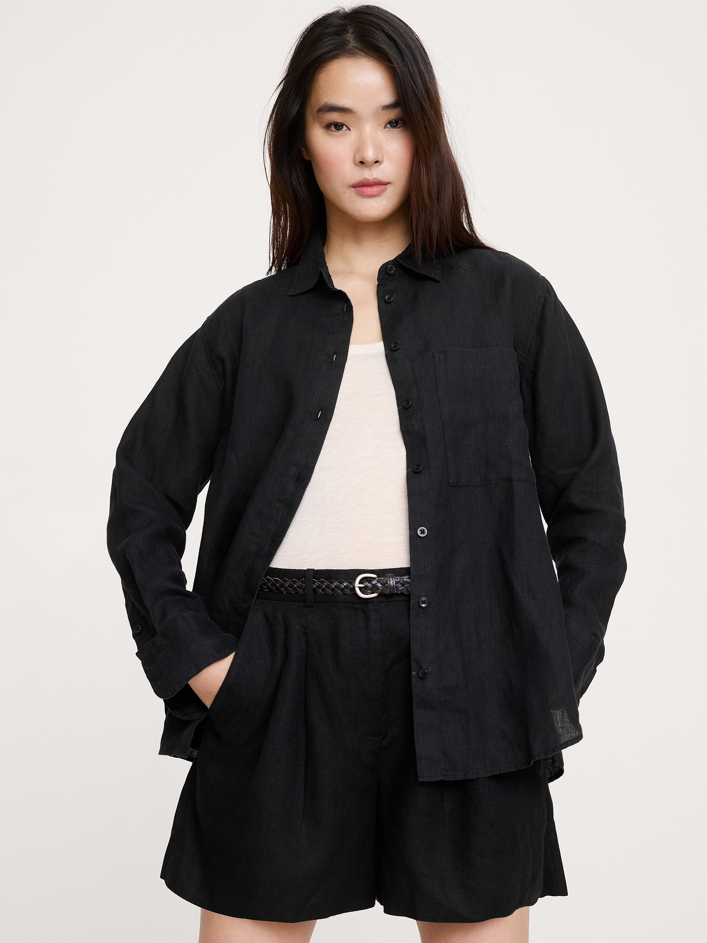 Image number 1 showing, The Oversized Linen Shirt