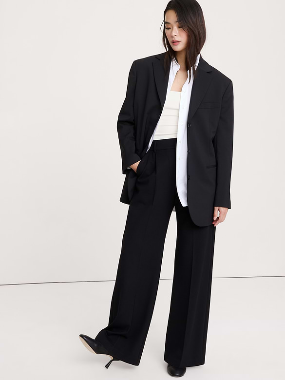 Oversized Twill Blazer