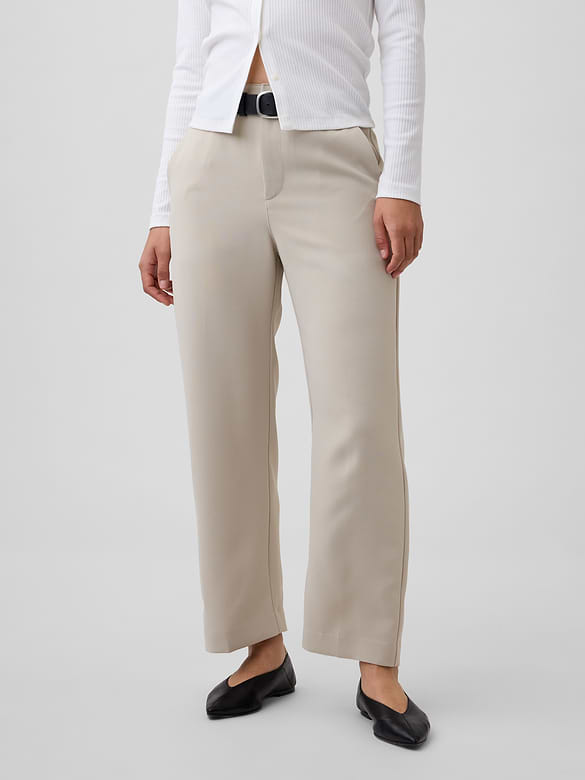 100% Recycled Easy Straight Crop Trousers
