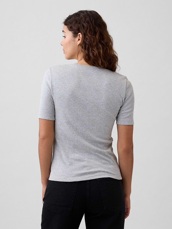 Modern Ribbed Crewneck T-Shirt